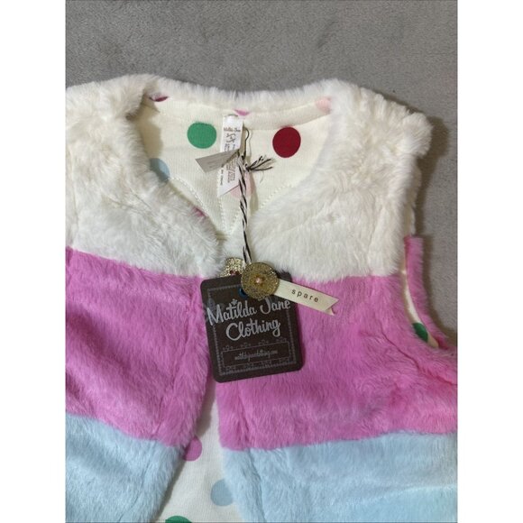 Matilda Jane Wonderment Gumdrop Lane Reversible Vest Girls Size 4 NWT - Picture 5 of 8